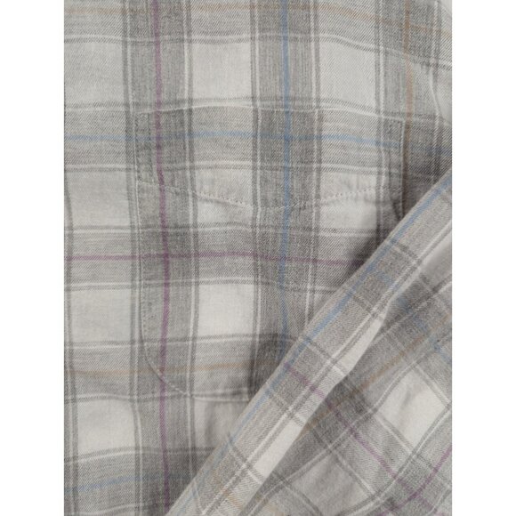 J Crew Flannel Shirt Mens SZ XL Beige Plaid Slim Fit Button Down - Picture 3 of 10